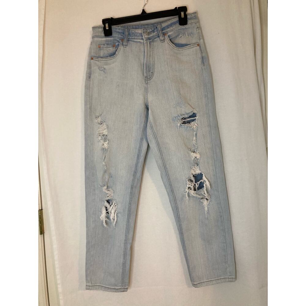Wild Fable Womens High Rise Mom Jeans‎ Size 4 Distressed Holes